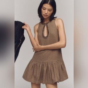 Anthropologie brown dress NWT